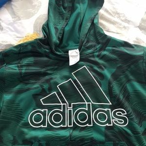 Green and Black Adidas sweatshirt